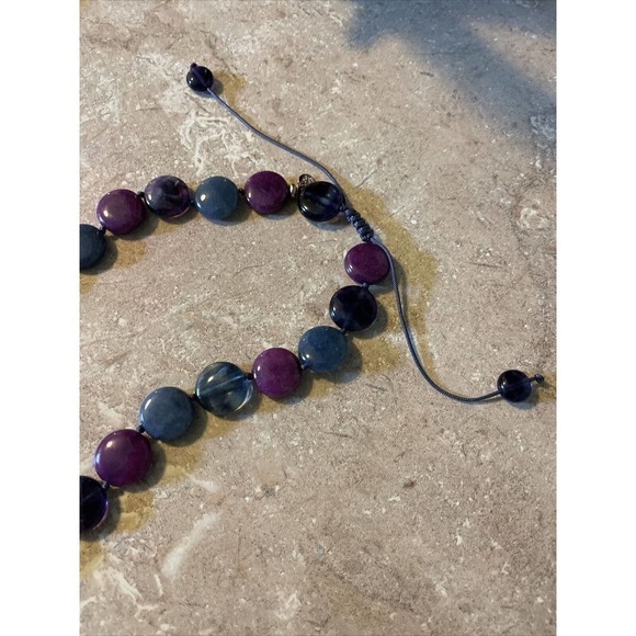 Lola Rose semi precious stones necklace purple, blue tones, nice!! - Picture 5 of 6